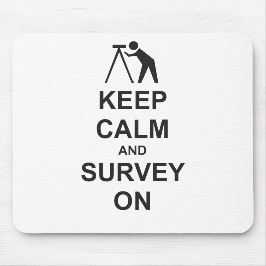 Kalm houden en enquête houden muismat (Voorkant)