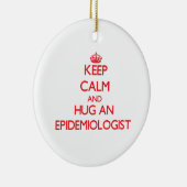 Kalm houden en Epidemioloog beschermen Keramisch Ornament (Rechts)