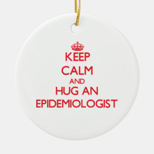 Kalm houden en Epidemioloog beschermen Keramisch Ornament