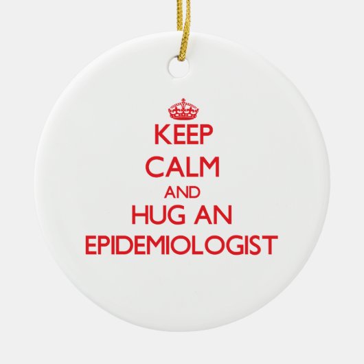 Kalm houden en Epidemioloog beschermen Keramisch Ornament (Voorkant)