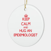 Kalm houden en Epidemioloog beschermen Keramisch Ornament (Links)