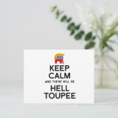 Kalm houden en er zal hel aanraken briefkaart (Staand voorkant)