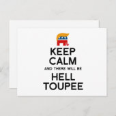 Kalm houden en er zal hel aanraken briefkaart (Voorkant / Achterkant)