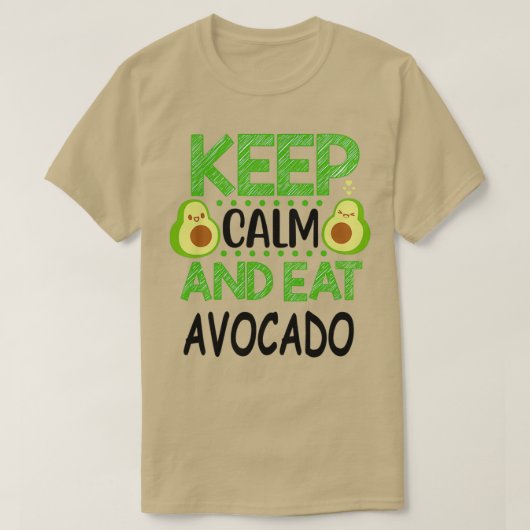 Kalm houden en eten Avocado 3 T-shirt (Design voorkant)