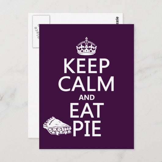 Kalm houden en eten briefkaart (Voorkant / Achterkant)