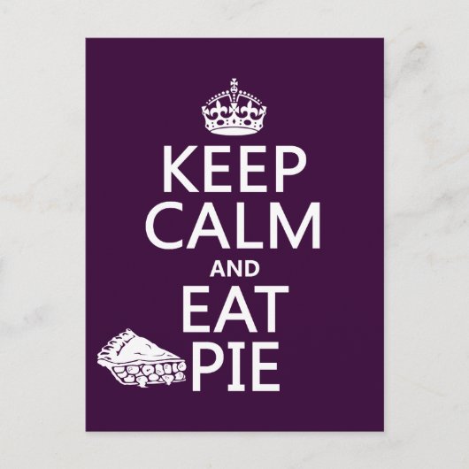 Kalm houden en eten briefkaart (Voorkant)