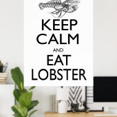 Kalm houden en eten poster (Thuiskantoor)