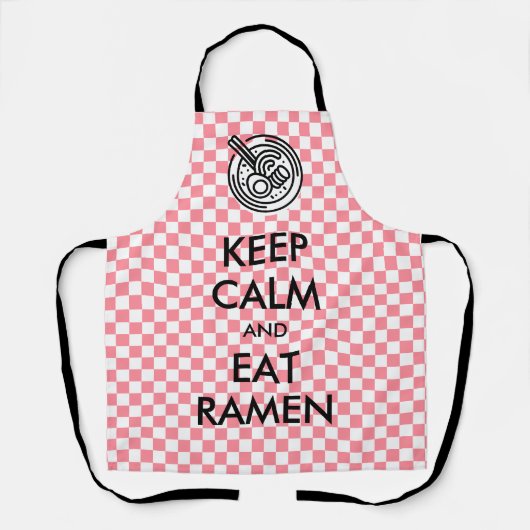 Kalm houden en eten schort (Voorkant)