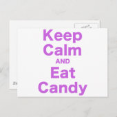 Kalm houden en eten Snoep Briefkaart (Voorkant / Achterkant)