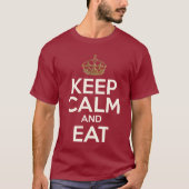 Kalm houden en eten t-shirt (Voorkant)