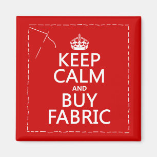 Kalm houden en Fabric kopen (alle kleuren) Magneet