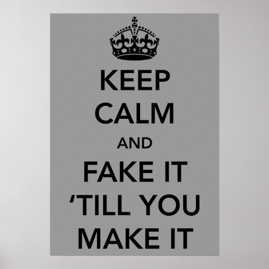 Kalm houden en faken tot je het maakt poster (Voorkant)