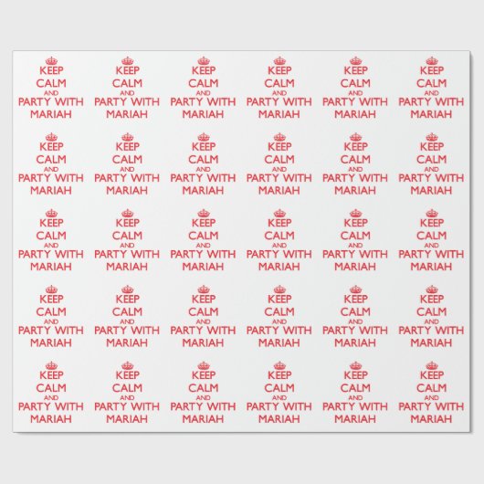 Kalm houden en feest met Mariah Cadeaupapier (Vlak)