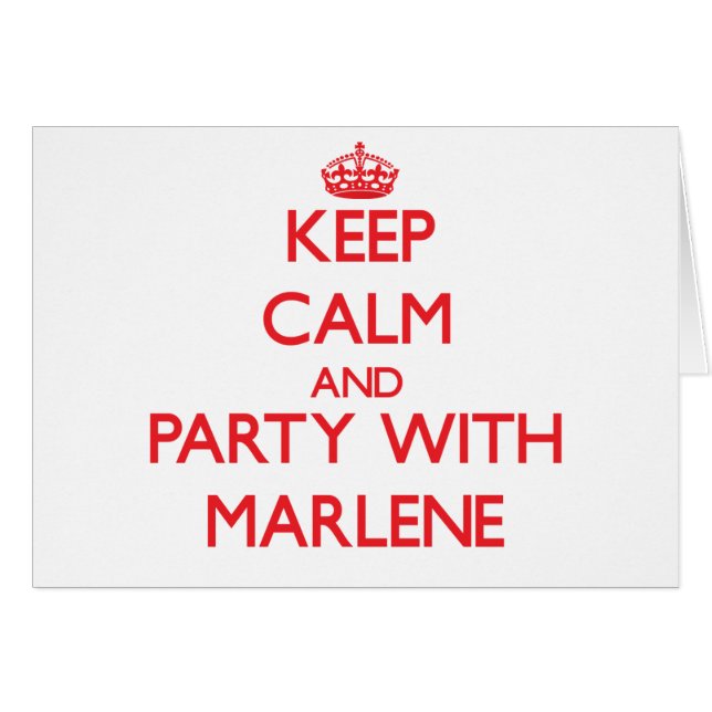 Kalm houden en feest met Marlene (Voorkant Horizontaal)