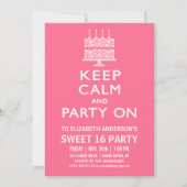 Kalm houden en feest op zestien zondag. kaart (Voorkant)