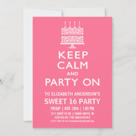 Kalm houden en feest op zestien zondag. kaart
