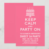 Kalm houden en feest op zestien zondag. kaart (Voorkant / Achterkant)