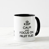 Kalm houden en focussen op fruitvliegen mok (Voorkant rechts)