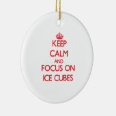 Kalm houden en focussen op ijsblokken keramisch ornament (Rechts)