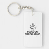 Kalm houden en focussen op koelkasten sleutelhanger (Voorkant)