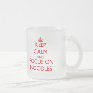 Kalm houden en focussen op noedels matglas koffiemok