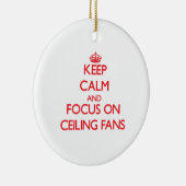 Kalm houden en focussen op plafondventilatoren keramisch ornament (Rechts)