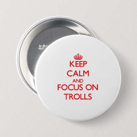 Kalm houden en focussen op rollen ronde button 7,6 cm (Voorkant /achterkant)