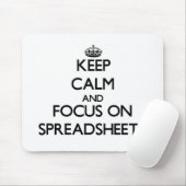 Kalm houden en focussen op spreadsheets muismat (Met muis)