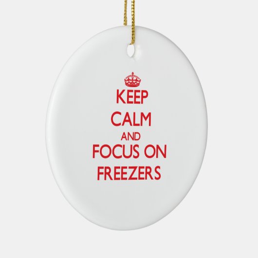 Kalm houden en focussen op vriezers keramisch ornament (Rechts)