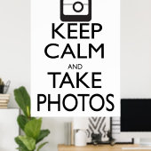 Kalm houden en foto's nemen poster (Thuiskantoor)