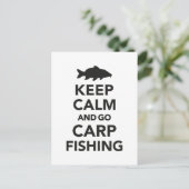 "Kalm houden en gaan vissen met karpers" briefkaar Briefkaart (Staand voorkant)