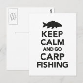 "Kalm houden en gaan vissen met karpers" briefkaar Briefkaart (Voorkant / Achterkant)