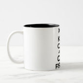 "Kalm houden en gaan vissen met karpers" mok (Links)