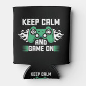 Kalm houden en gamen aan blikjeskoeler (Voorkant)