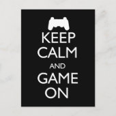 Kalm houden en gamen aan briefkaart (Voorkant)