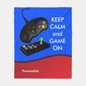 Kalm houden en gamen aan fleece deken (Voorkant)