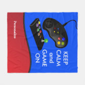 Kalm houden en gamen aan fleece deken (Voorkant (Horizontaal))