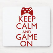 Kalm houden en gamen aan muismat (Voorkant)