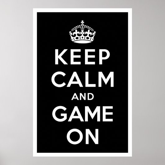 Kalm houden en gamen aan poster (Voorkant)