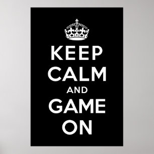 Kalm houden en gamen aan poster