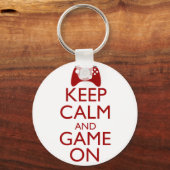 Kalm houden en gamen aan sleutelhanger (Voorkant)