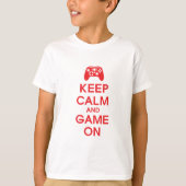 Kalm houden en gamen aan t-shirt (Voorkant)