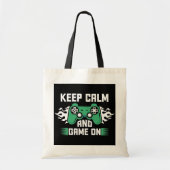 Kalm houden en gamen aan tote bag (Voorkant)