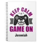Kalm houden en gamen in Notitieboek houden (Voorkant)