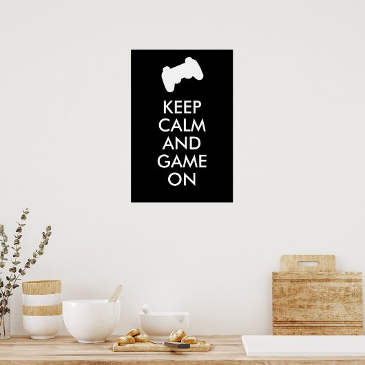 Kalm houden en gamen in Poster houden (Keuken)