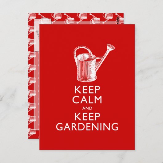 Kalm houden en Gardening Gardener's Funny houden Briefkaart (Voorkant / Achterkant)