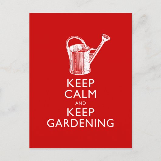 Kalm houden en Gardening Gardener's Funny houden Briefkaart (Voorkant)