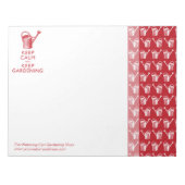 Kalm houden en Gardening Gardener's Funny houden Notitieblok (Voorkant)
