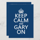 Kalm houden en Gary aan (elke kleur) Kaart (Voorkant / Achterkant)