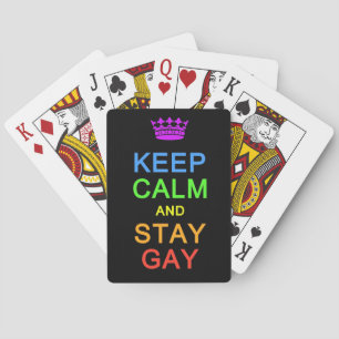 Kalm houden en Gay-kaarten blijven Speelkaarten